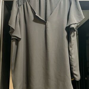 Torrid Black V-Neck Blouse